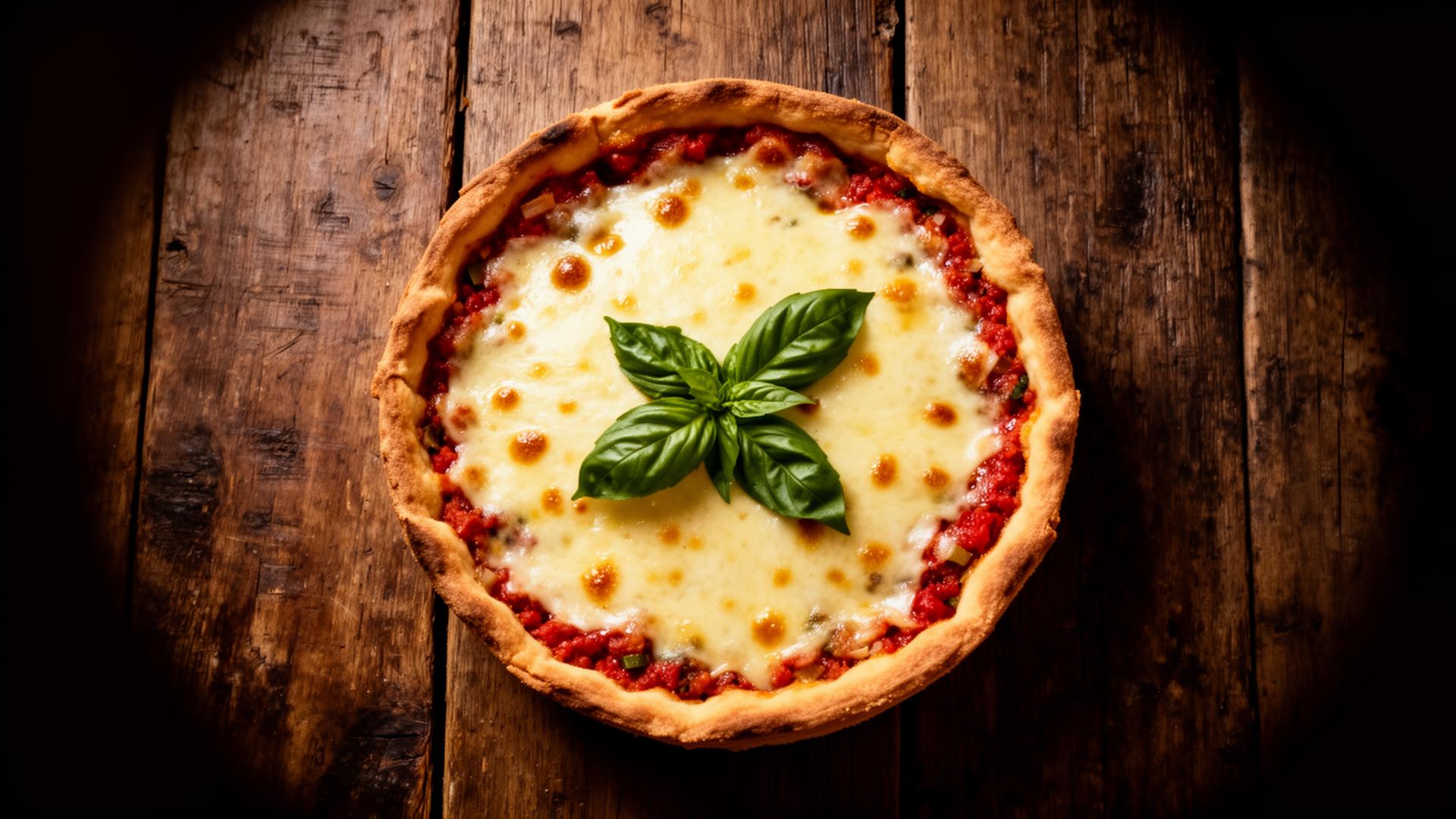 Fresh Chicago-style pizza